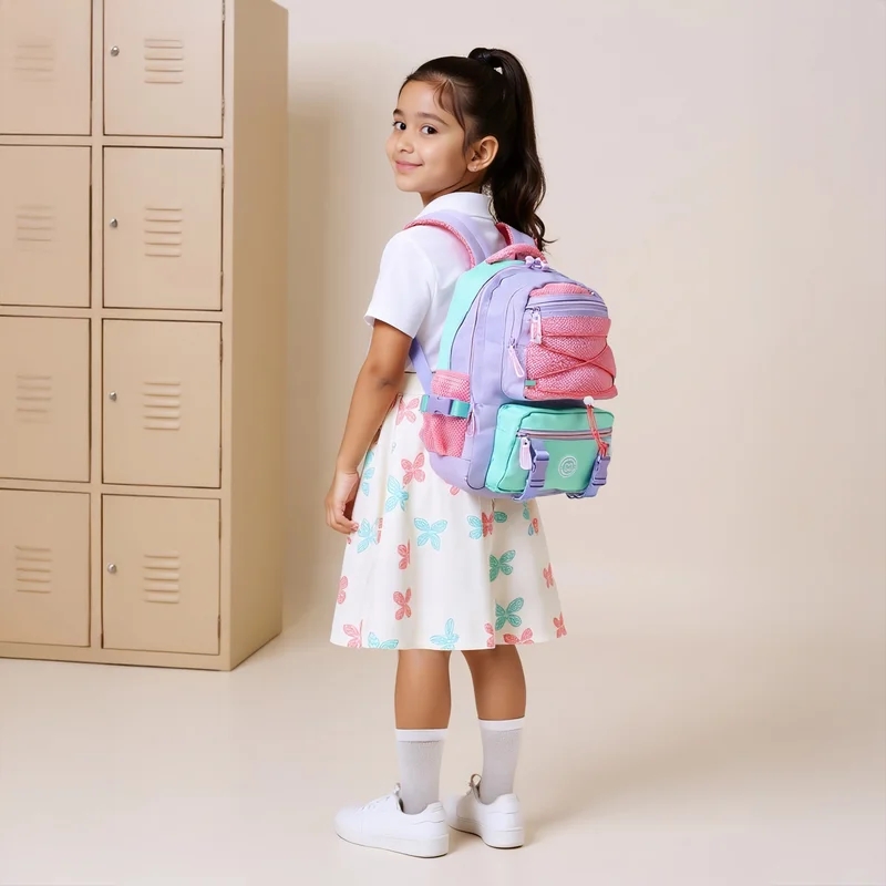 MARSHMALLOW Backpack-Caramello-2 Cmprt-Girls- (Polyester) Purple \ 33X43X16